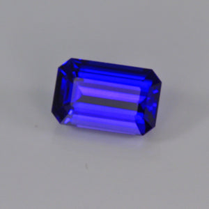 Blue Violet Emerald Cut Tanzanite Gemstone 6.05 Carats