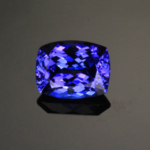 Blue Violet Antique Cushion Tanzanite AAA D Block