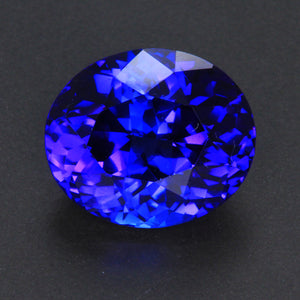 Violet Blue Oval Tanzanite Gemstone