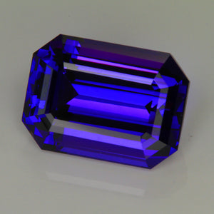(OH HOLD SB) Blue Violet Emerald Cut Tanzanite Gemstone 23.14 Carats