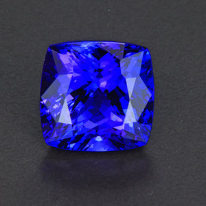 Violet Blue Square Cushion Tanzanite Gemstone