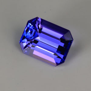 Blue Violet Emerald Cut Tanzanite Gemstone 1.74cts
