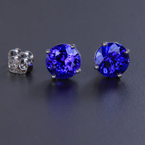 White Gold Tanzanite Earrings