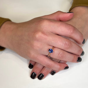14K Rose Gold Oval Tanzanite Ring 1.34cts