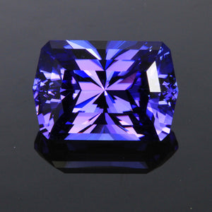 barion style emerald cut tanzanite gemstone
