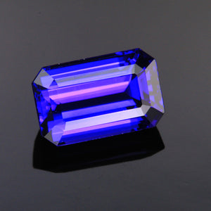 Blue Violet Emerald Cut Tanzanite Gemstone 6.05 Carats