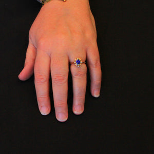 14K Yellow Gold Pear Shape Tanzanite Ring .67 Carats
