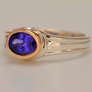 Tanzanite Ring 14kt and Sterling 1.45 Carats