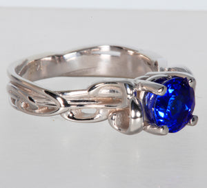 Round Brilliant Tanzanite Ring By Christopher Michael