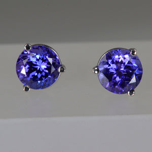 Tanzanite Stud Earrings 2.22 Carats