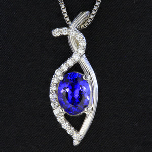 Tanzanite and Diamond Pendant