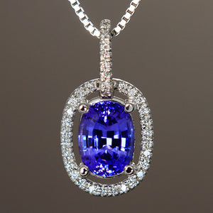 Tanzanite Diamond Pendant