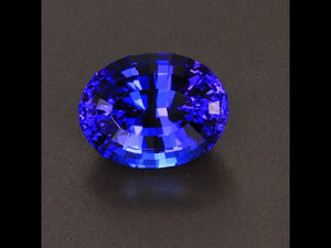 Violet Blue Stepped Oval Tanzanite Gemstone 9.91 Carats*