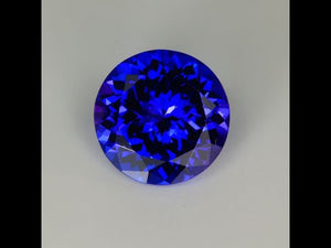 Violet Blue Round Tanzanite Gemstone 8.34ct