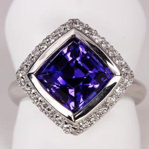 Square Tanzanite Ring
