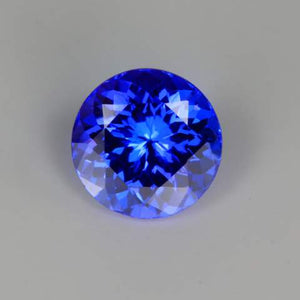 Violet Blue Round Brilliant Tanzanite Gemstone 2.22cts