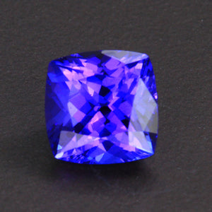 Blue Violet Square Cushion Tanzanite Gemstone 3.29 Carats
