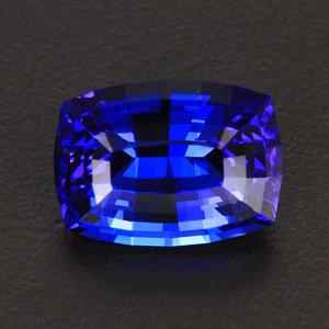 Violet Blue Stepped Antique Cushion Tanzanite Gemstone 8.6 Carats