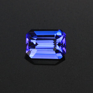 Blue Violet Emerald Cut Tanzanite Gemstone 2.02 Carats