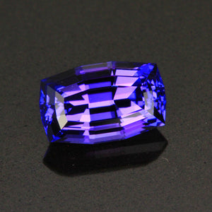 Blue Violet Vivid Stepped Antque Cushion Tanzanite Gemstone 1.32 Carats