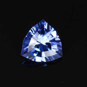 violet blue trilliant tanzanite gemstone