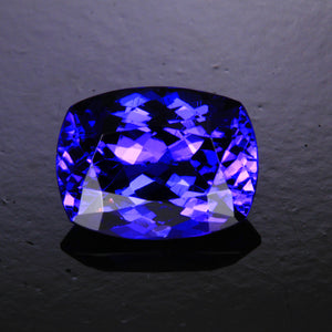 Blue Violet Vivid Antique Cushion Tanzanite Gemstone 3.04 Carats