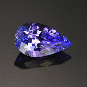 Blue Violet Pear Shape Tanzanite Gemstone 9.56 Carats