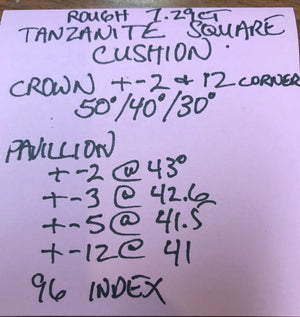 2.06ct Natural Unheated Square Cushion Tanzanite