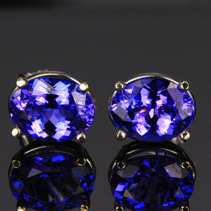 Tanzanite Oval earrings 3.26 carats