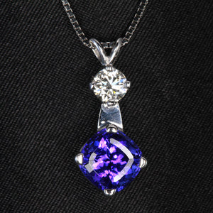 Tanzanite and Diamond Pendant