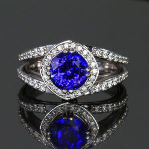 tanzanite and diamond ring