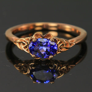 14K Rose gold Tanzanite Ring .74 Carats