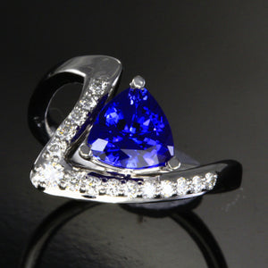 Trilliant Tanzanite Ring