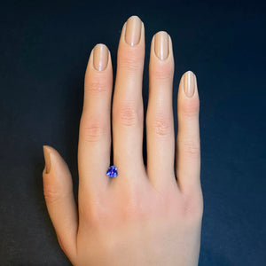 tanzanite gemstone trilliant cut