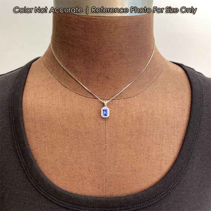 white gold diamond and tanzanite pendant