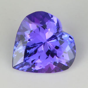 heart shape brilliant cut tanzanite gemstone violet 