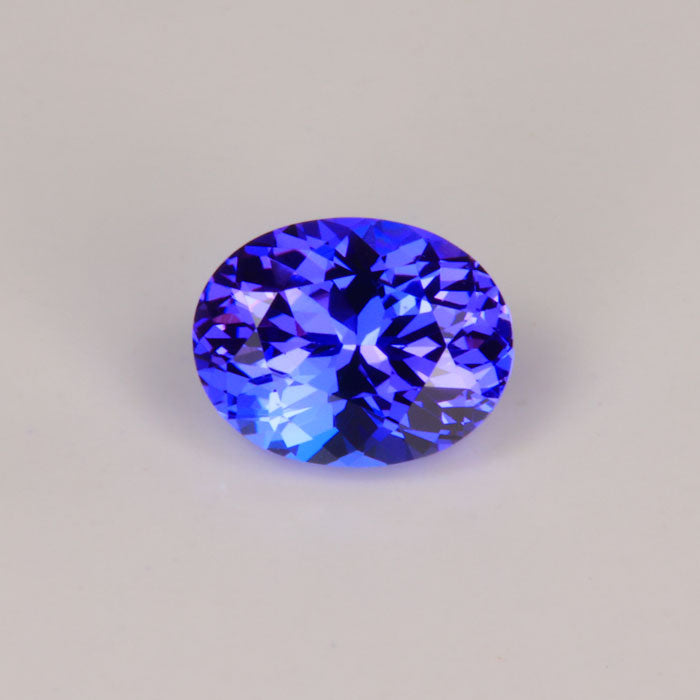 violet blue tanzanite oval cut excellent gem