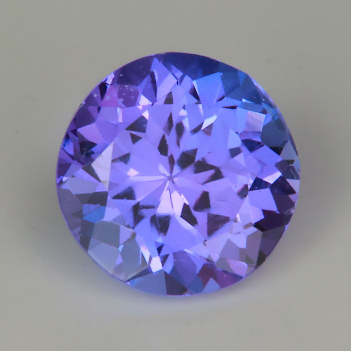 round brilliant cut blue violet color tanzanite gemstone 