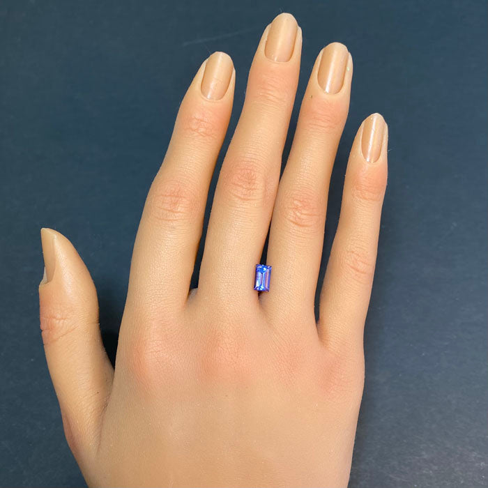 tanzanite gemstone rectangular step cut