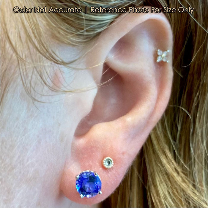 white gold tanzanite stud