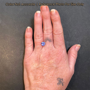 round tanzanite gemstone size 