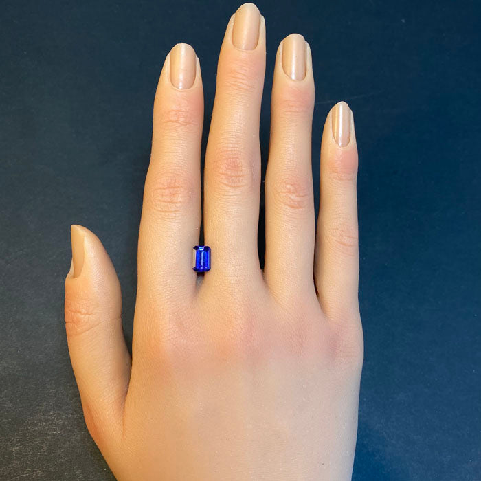 emerald cut gemstone tanzanite rare