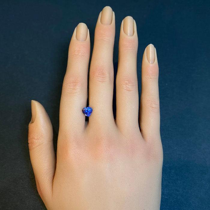 heart shape cut tanzanite gemstone