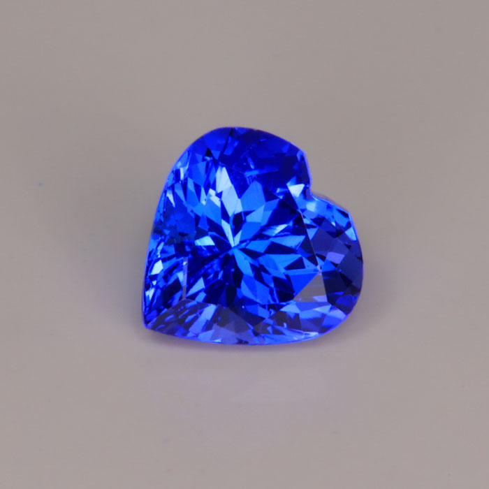 blue heart shape tanzanite rare gem