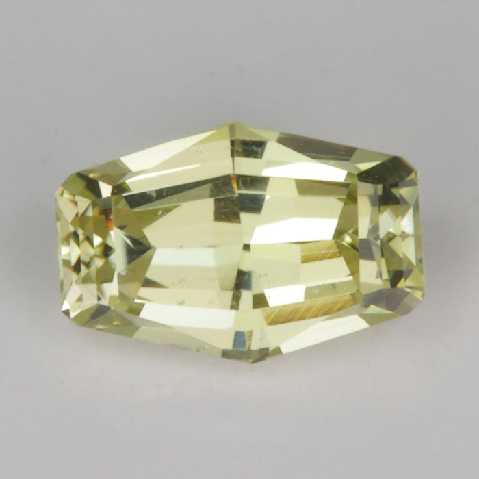 green yellow hexagon cut fancy tanzanite gemstone