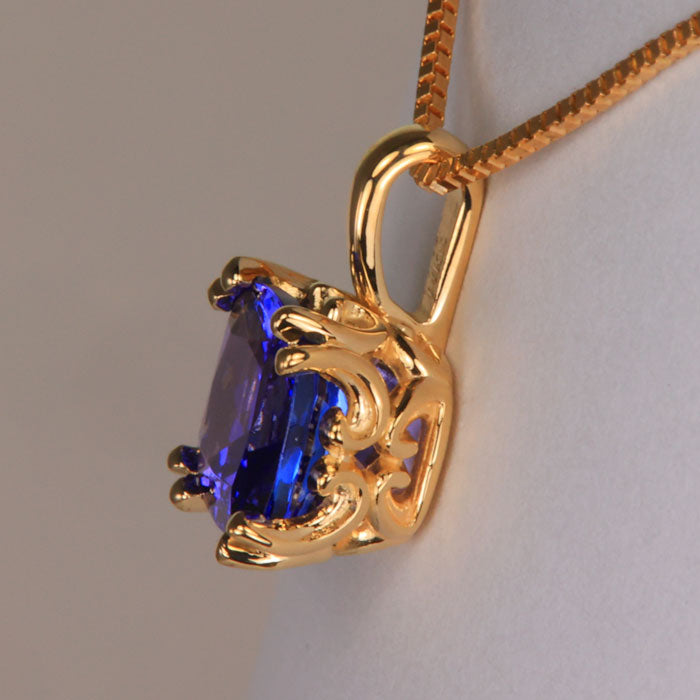 Yellow Gold Tanzanite Pendant