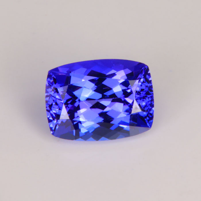 violet blue tanzanite antique cushion gemstone