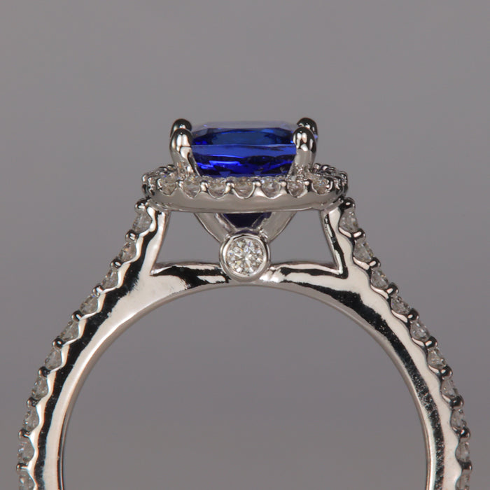 tanzanite diamond and white gold ring