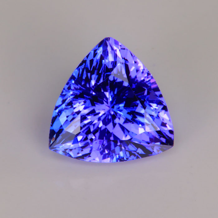 rare tanzanite gemstones trilliant cut blue violet