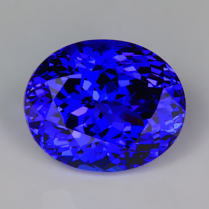 oval cut violet blue tanzanite gemstone